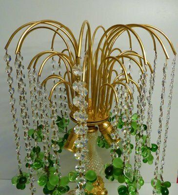 Lighting Waterfall Murano Table Lamp In Glass And Bronze, 1970s photo