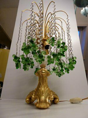 photo vinterior Waterfall Murano Table Lamp In Glass And Bronze, 1970s