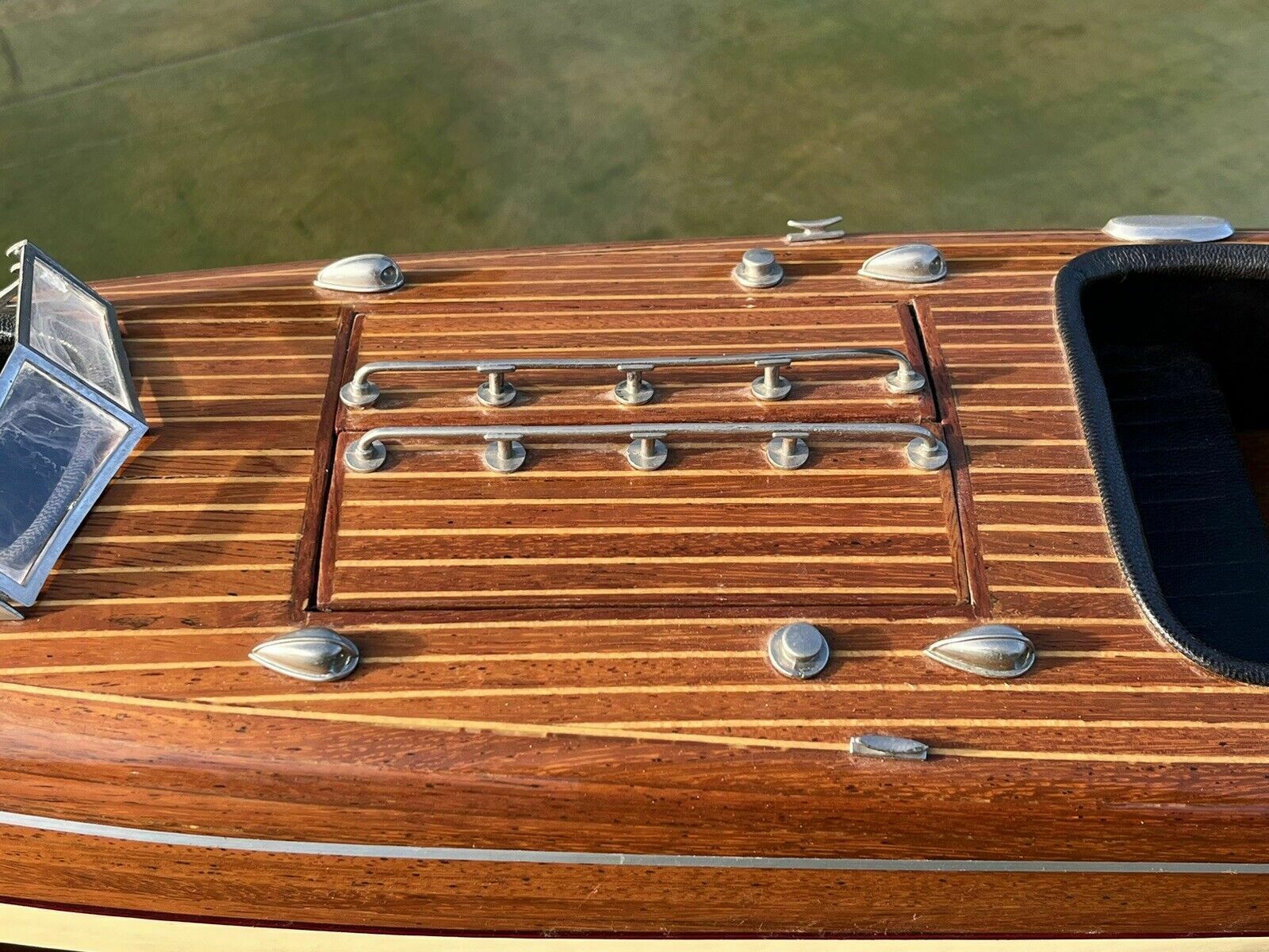 Large Highly Detailed Wooden Model Of A Boat photo for sale
