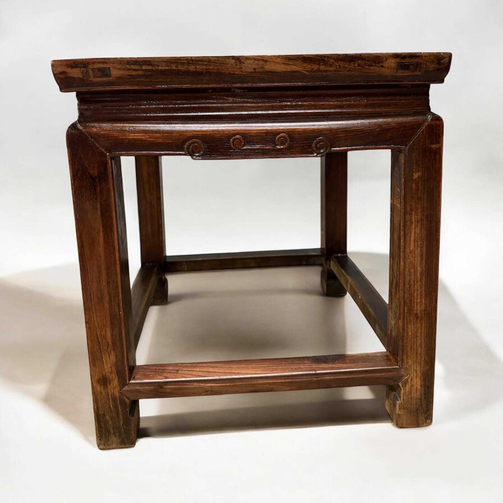 Antique Chinese Elm Side Table / 19th Century photo vintage