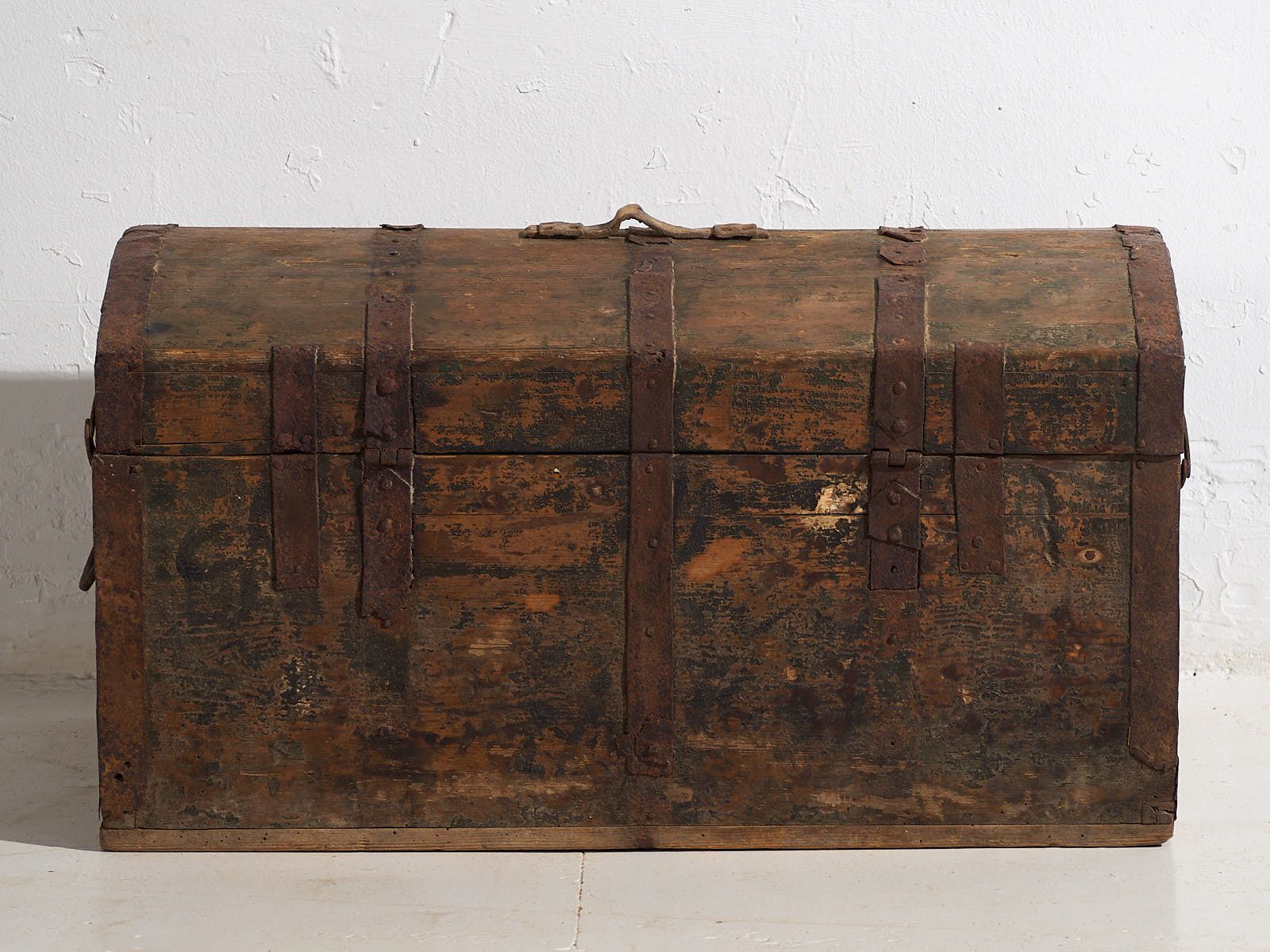 photo vintage Antique Green Patina Antique Chest (C.1900) #32