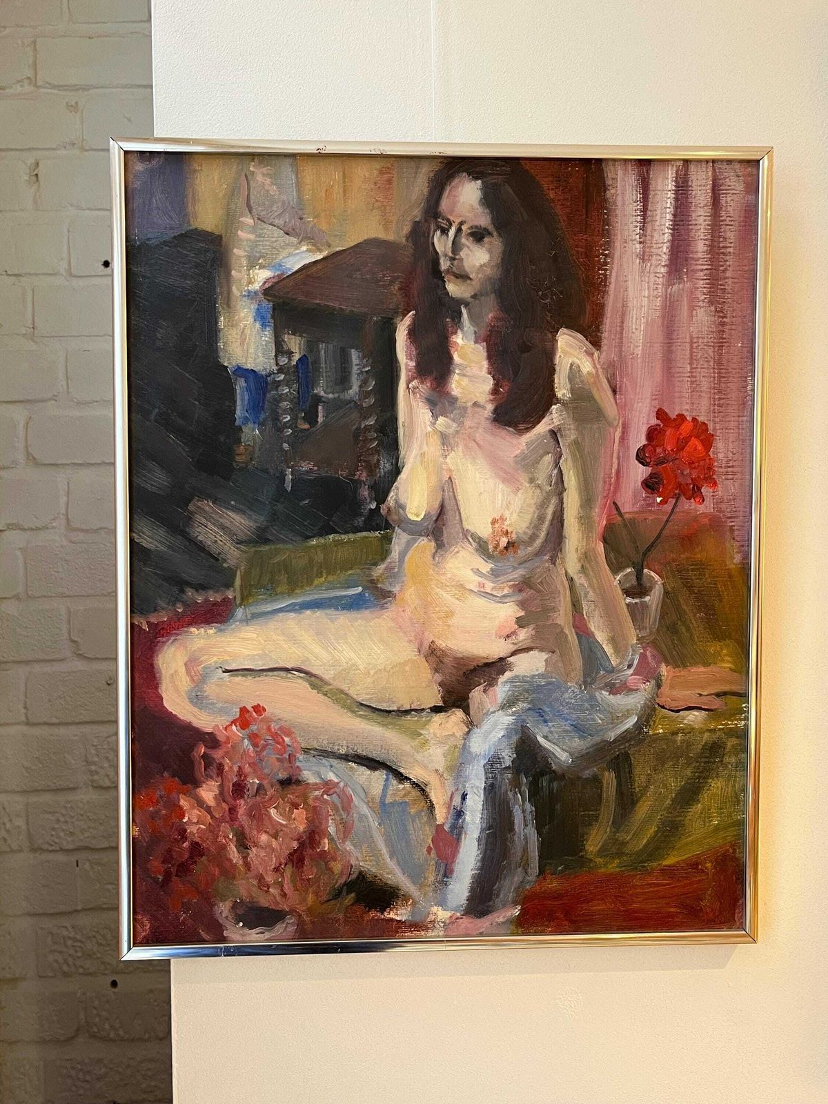 Jack Gray Framed Figure Oil Painting photo for sale