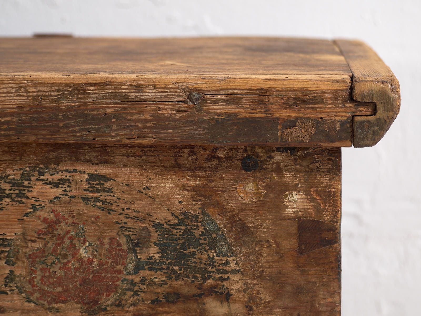 photo furniture Antique Painted Chest With Floral Motifs (C.1900) #72