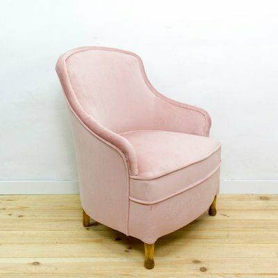 Mid Century Fabric And Wood Armchair, 1950s photo Furniture