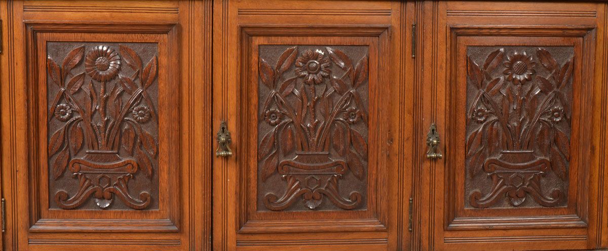 Victorian Oak Carved Buffet Circa 1890 photo furniture
