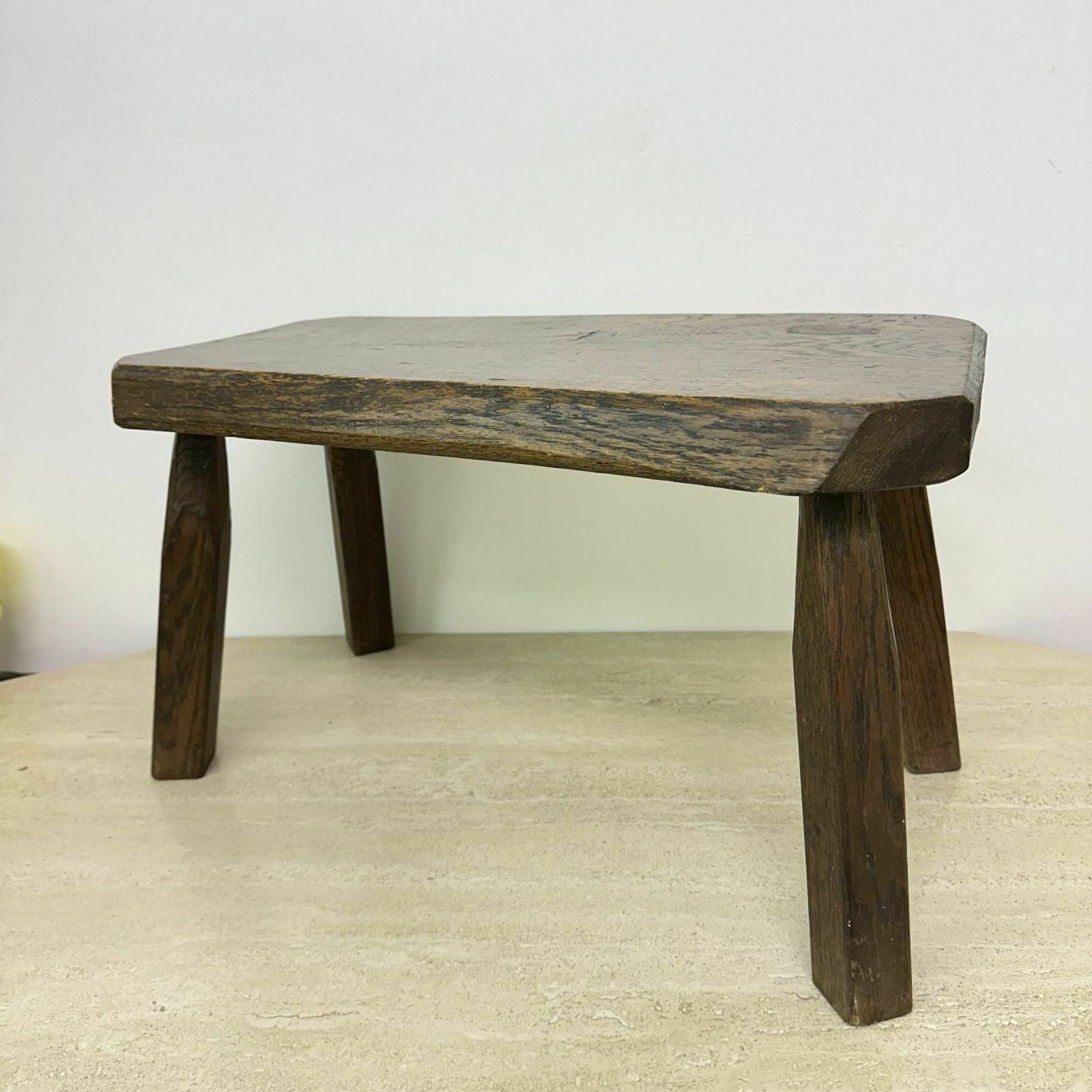 Brutalistisch Massief Eiken Bijzettafel, Jaren 1970 photo 386.0