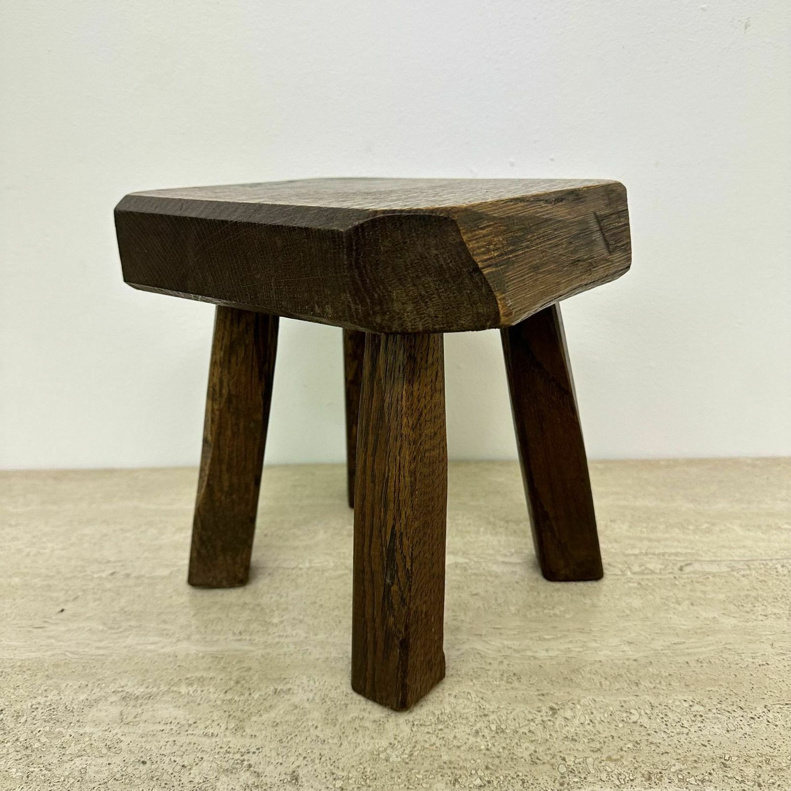 Brutalistisch Bijzettafeltje Van Massief Eiken, Jaren 1970 photo buy