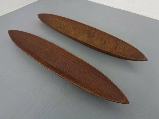 Large Italian Wooden Bowls By Fulgenzi, 1960s, Set Of 2