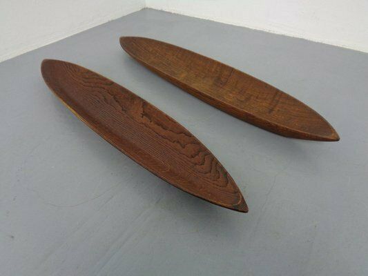 Large Italian Wooden Bowls By Fulgenzi, 1960s, Set Of 2 photo Home Decor