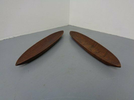 Large Italian Wooden Bowls By Fulgenzi, 1960s, Set Of 2 photo vinterior