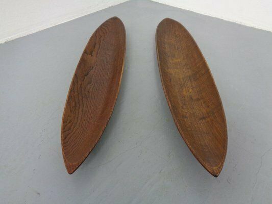 Large Italian Wooden Bowls By Fulgenzi, 1960s, Set Of 2 photo vintage