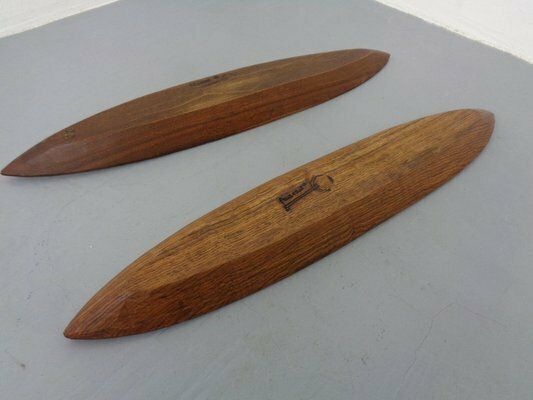 Home Decor Large Italian Wooden Bowls By Fulgenzi, 1960s, Set Of 2 photo
