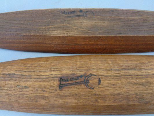 photo vinterior Large Italian Wooden Bowls By Fulgenzi, 1960s, Set Of 2