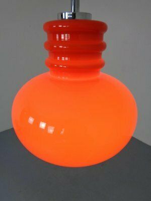 photo furniture Glass Ceiling Lamp From Peill & Putzler, 1960s