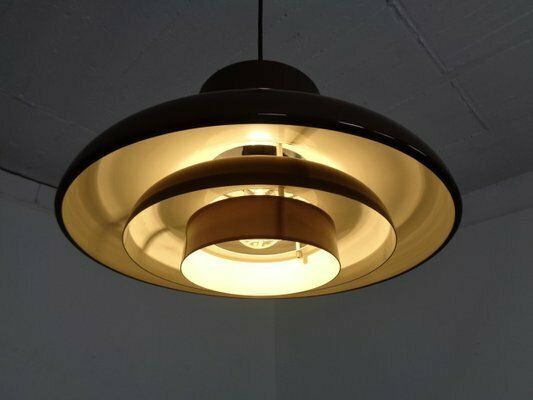 Lamella Ceiling Lamp By Carl Thore For Granhaga Metallindustri, Sweden, 1960s photo 240.0