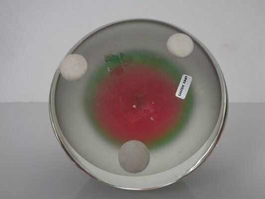 photo furniture Sommerso Murano Cone Glass Paperweight, Italy, 1970s