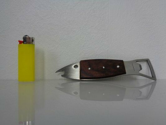 Fish Shaped Bottle Opener In Rosewood And Stainless Steel By Carl Auböck, 1960s photo for sale