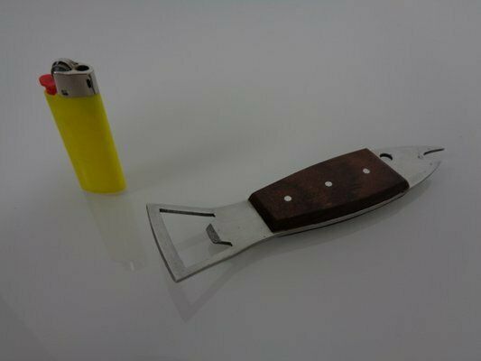 photo furniture Fish Shaped Bottle Opener In Rosewood And Stainless Steel By Carl Auböck, 1960s