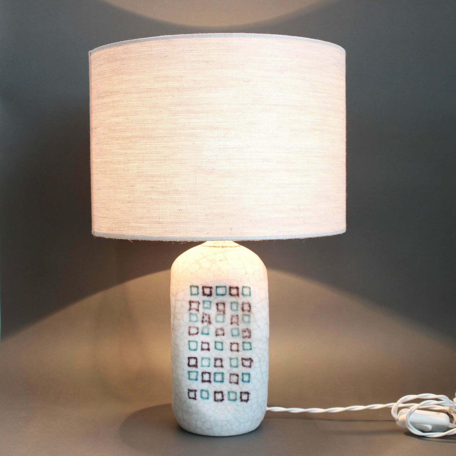 Vintage Italian Decorative Table Lamp By Guido Gambone (Circa 1950s) photo furniture