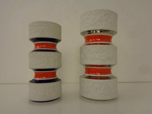 Space Age Op Art Vases From Royal Kpm, 1960s, Set Of 2 photo furniture