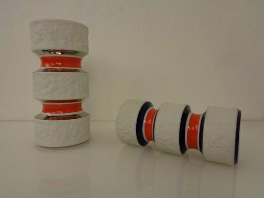 Space Age Op Art Vases From Royal Kpm, 1960s, Set Of 2 photo 149.0