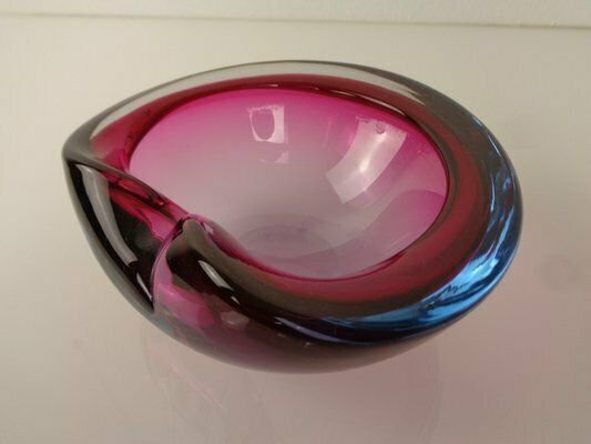 Sommerso Murano Glass Ashtray, Italy, 1960s photo 166.0