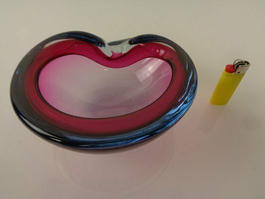 Sommerso Murano Glass Ashtray, Italy, 1960s photo vinterior