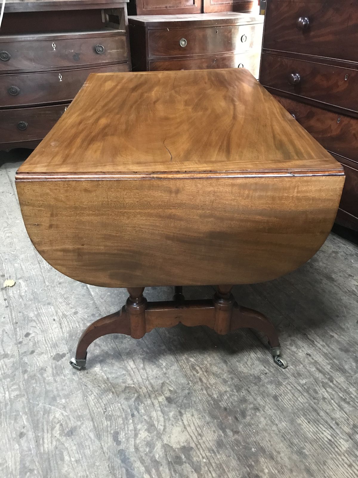 photo for sale Large Georgian Mahogany Table From A Very Exclusive Country House / Hotel .