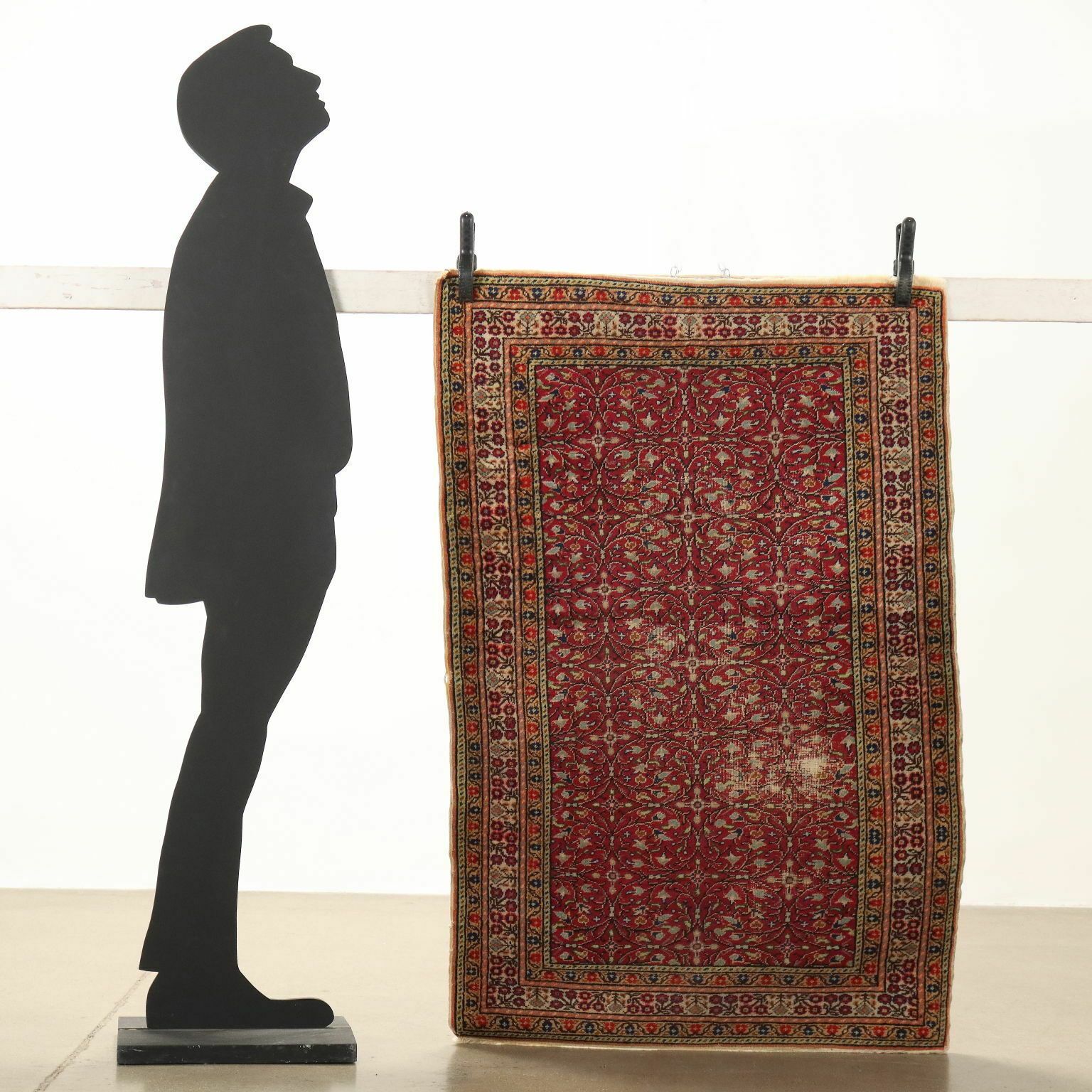 Antique Kaisery Carpet Cotton Wool Thin Knot Turkey 53 X 34 In photo furniture
