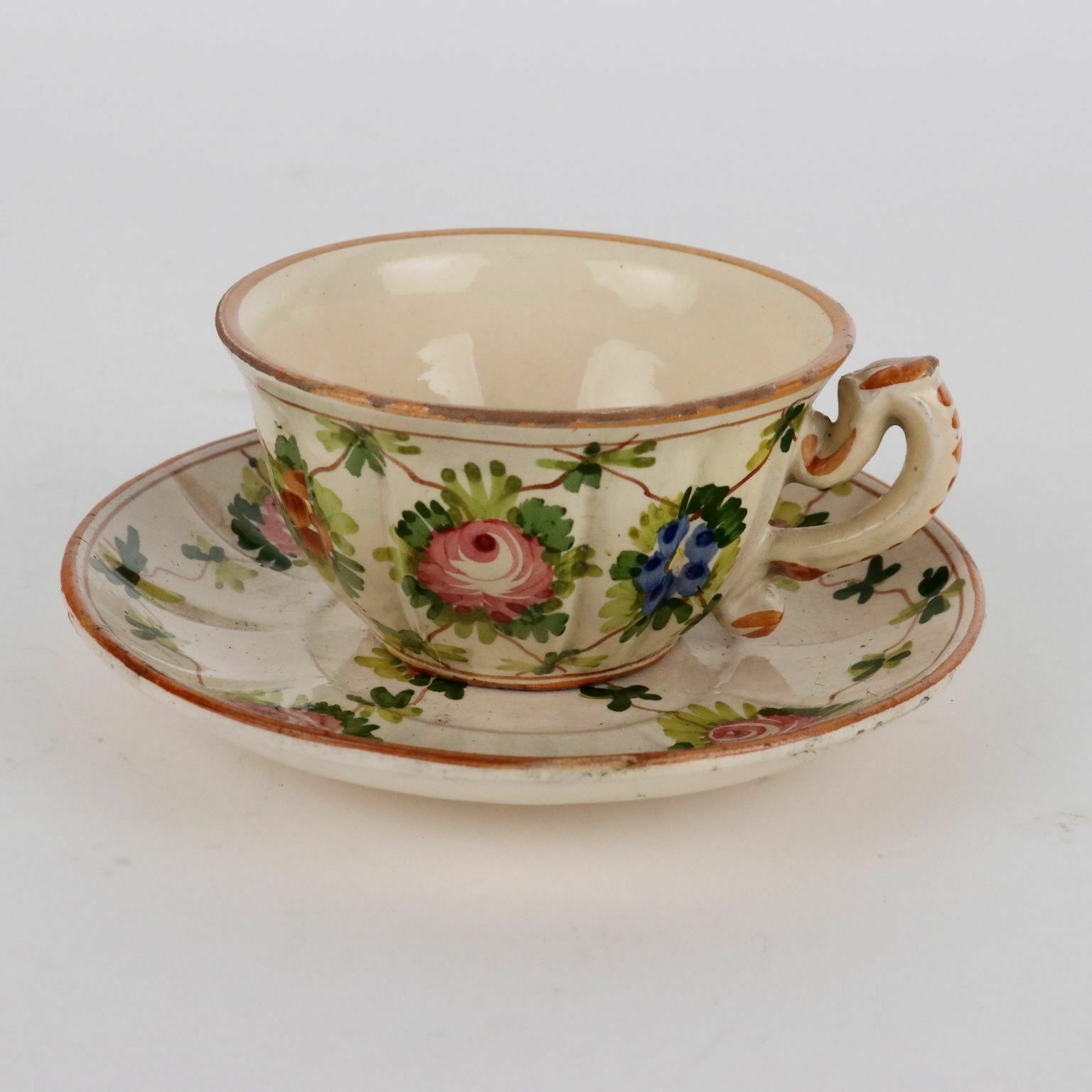 Antique Tea Set Majolica Maria Balossi Italy XX Century photo for sale