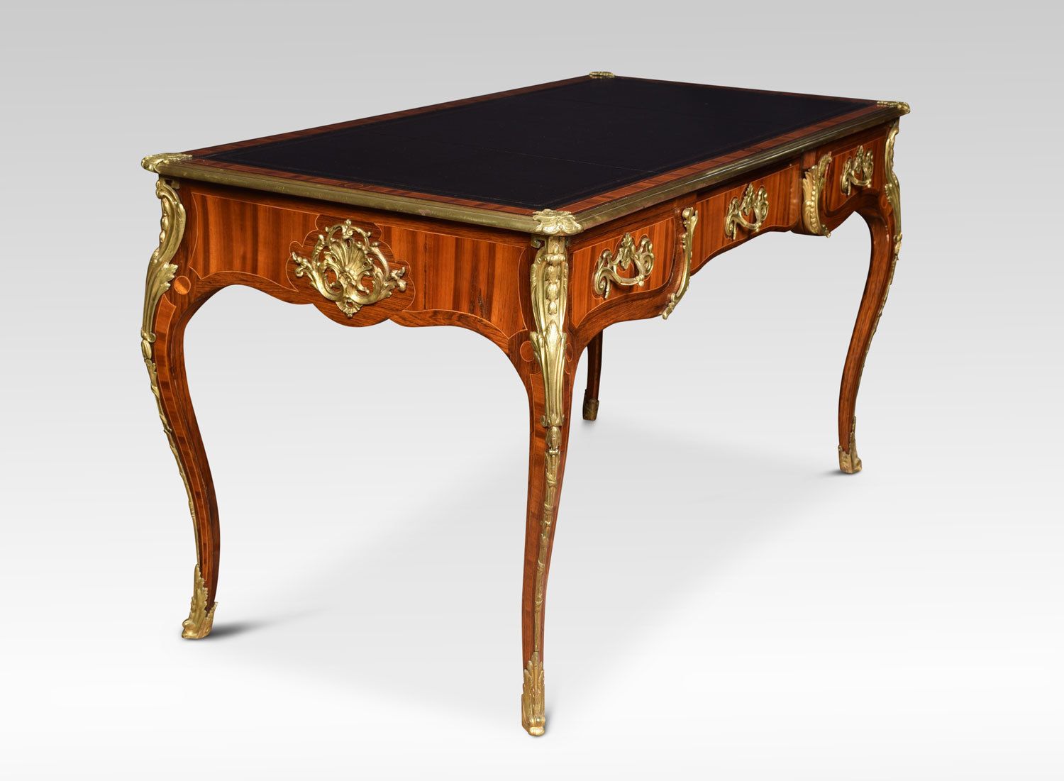 19th Century Bronze Mounted Tulipwood And Rosewood Crossbanded Bureau Plat photo furniture