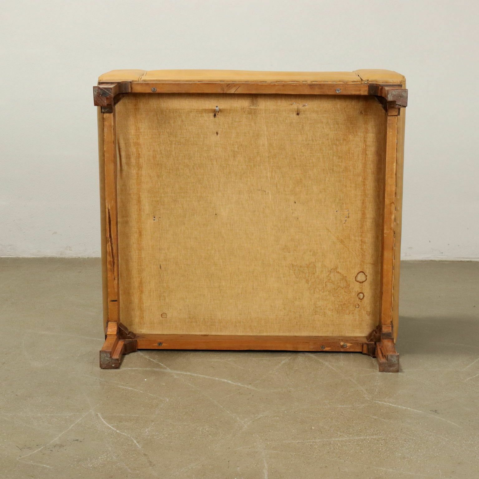 photo furniture Fauteuil vintage en similicuir et bois massif, Italie, années 1960