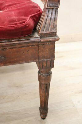photo for sale Walnut And Vienna Straw Sofa With Chairs,18th Century, Set Of 3