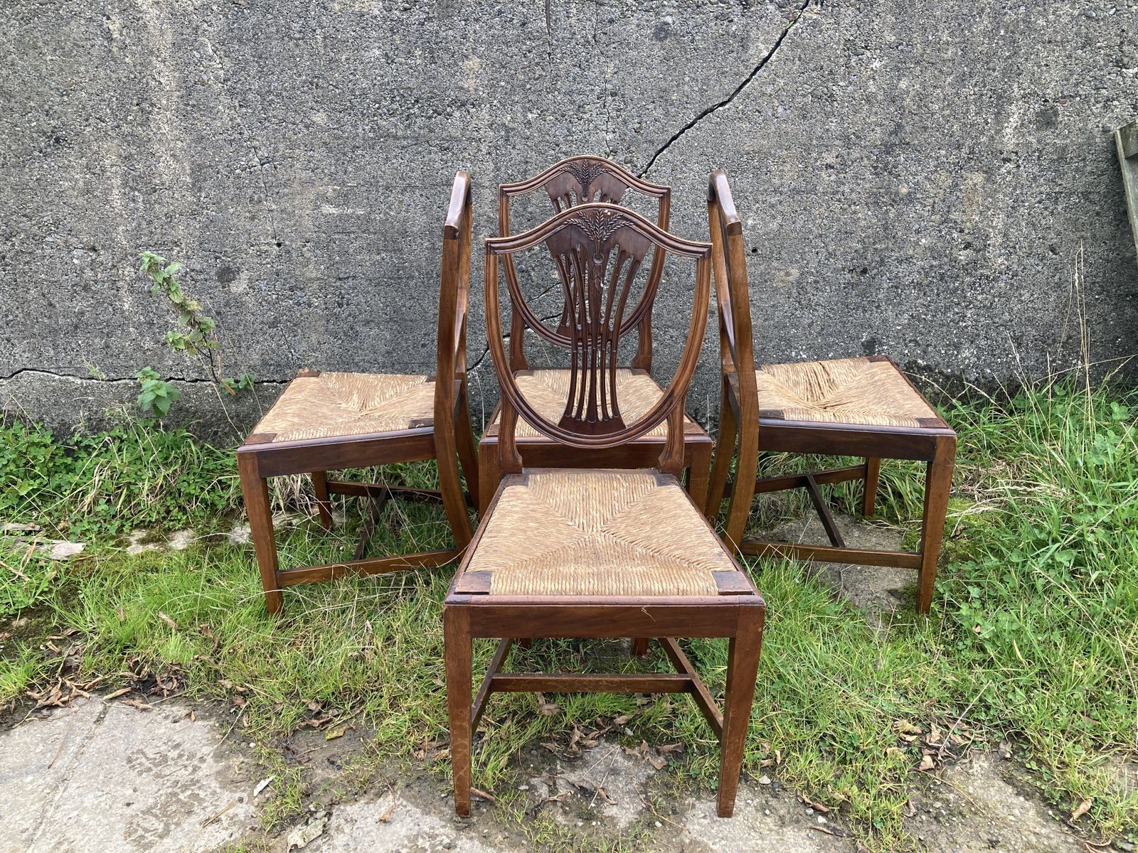 photo vintage Set Of 4 Spillman And Co London, Victorian Mahogany Dining Chairs