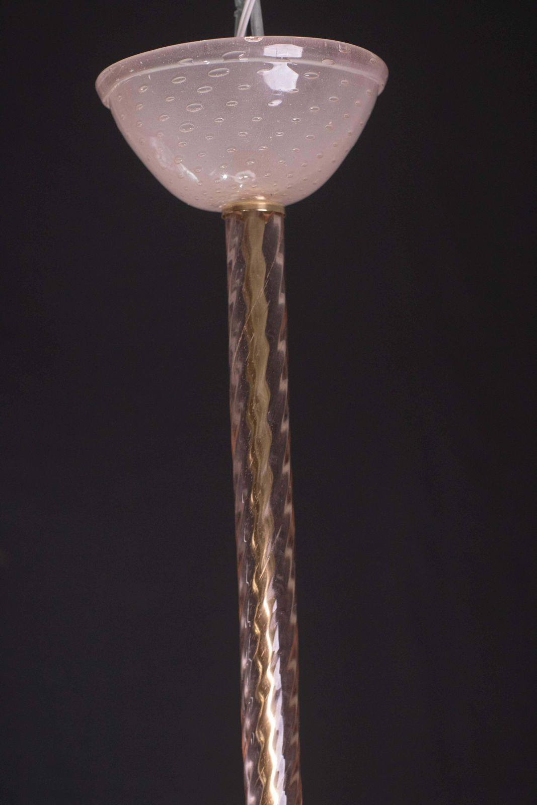 photo furniture Extraordinary Pink Murano Glass Chandelier By Barovier & Toso, 1940s