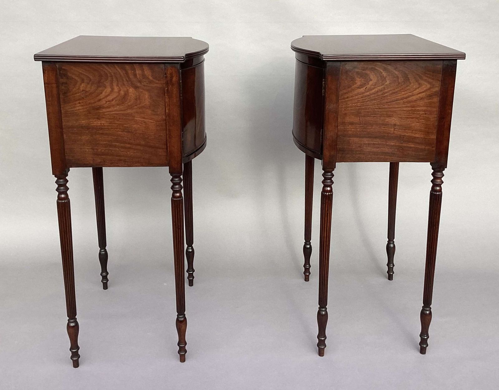 Fine George III Pair Of Mahogany Bedside Cabinets / Cupboards photo 10450.0
