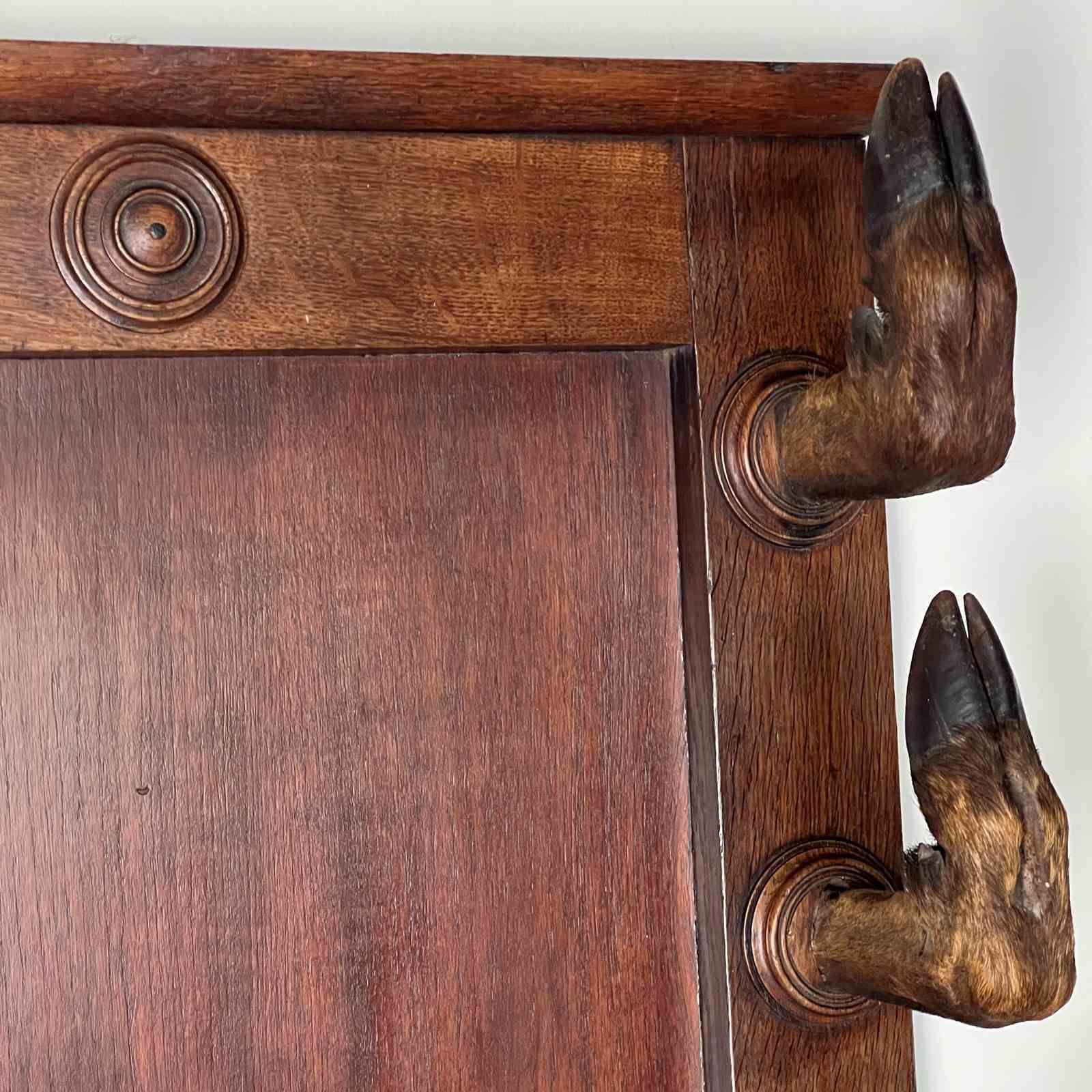 Antique Continental Oak Taxidermy Gun Or Coat Rack photo 462.0