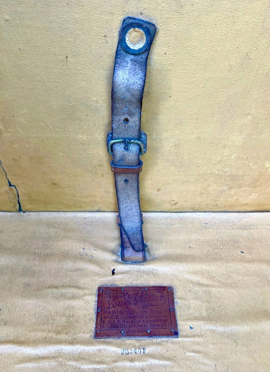 photo vinterior Antique Trunk In Lv Monogram Canvas From Louis Vuitton, France, 1924