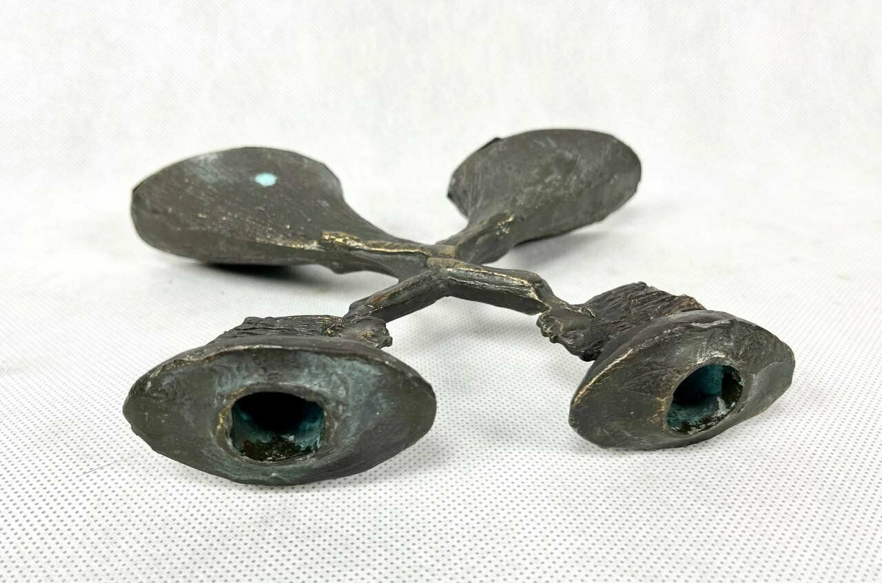 Dutch Bronze Plating Sculpture Candleholder By C. Ammerlan Van Niekerk, 2000s photo furniture