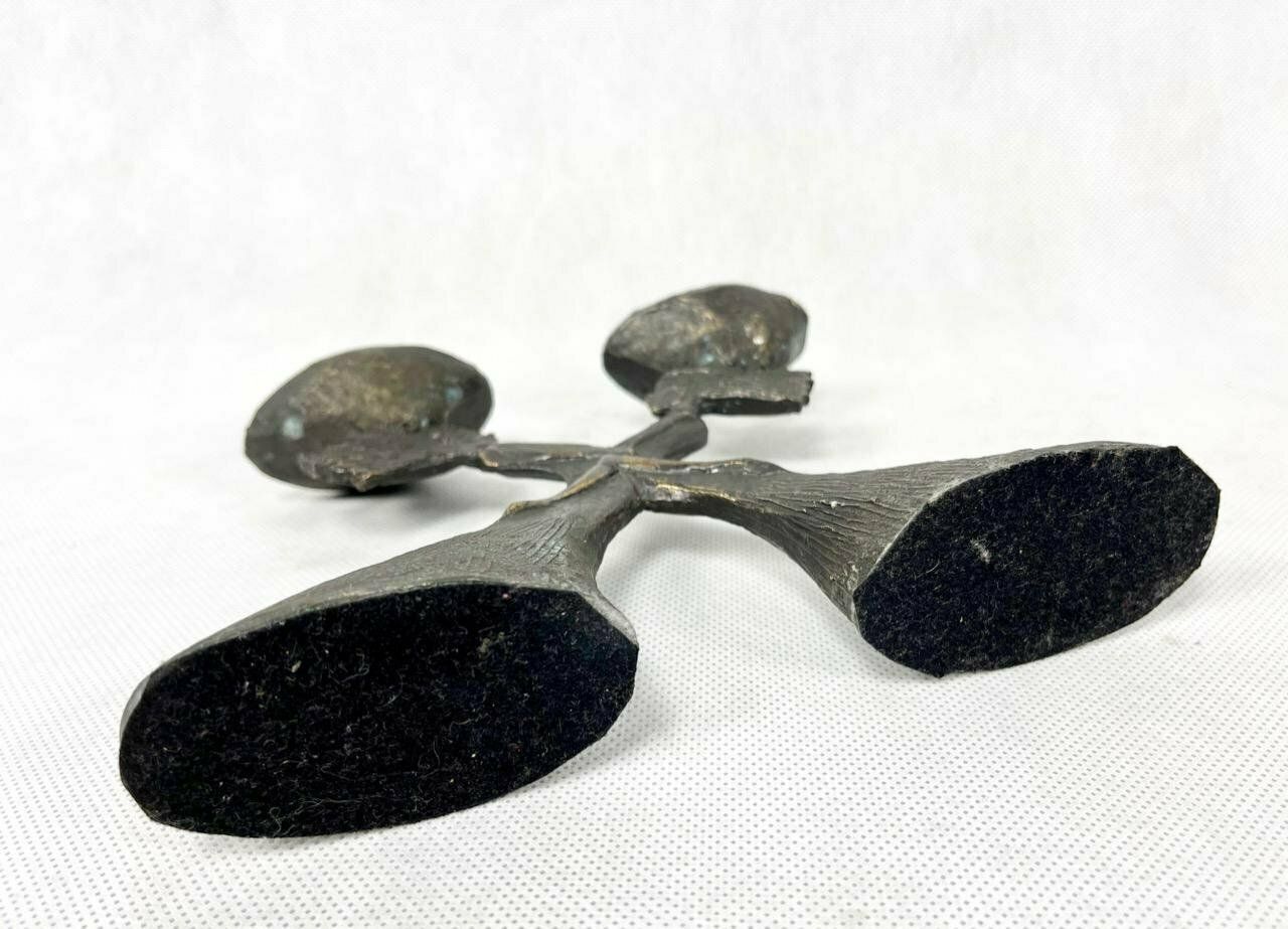 Dutch Bronze Plating Sculpture Candleholder By C. Ammerlan Van Niekerk, 2000s photo for sale