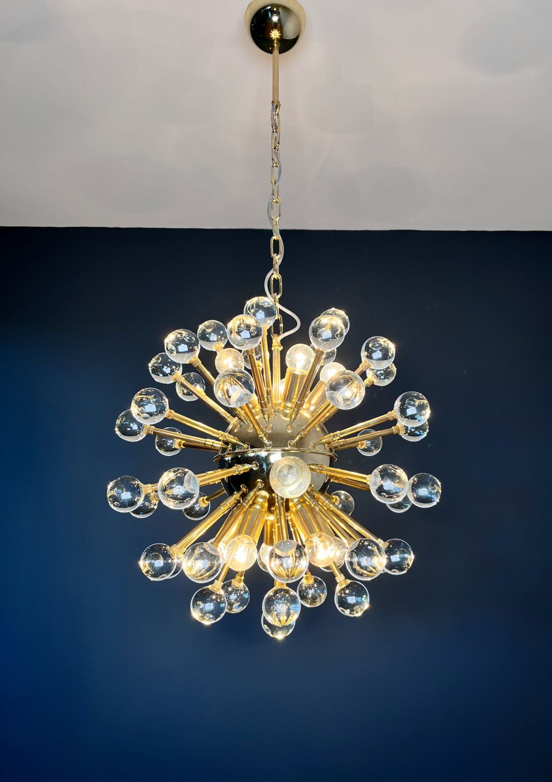 1610.0 Spectacular Murano Clear Glass Sputnik Chandelier   51 Glasses photo