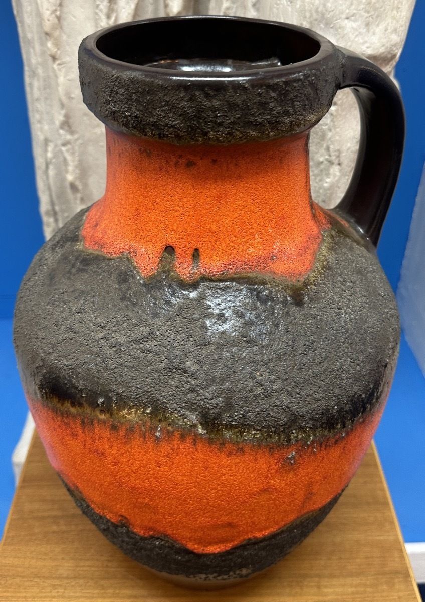 Large 1970s German Carstens Tönnieshof Fat Lava Jug Vase Model No: 7315 45 photo vintage