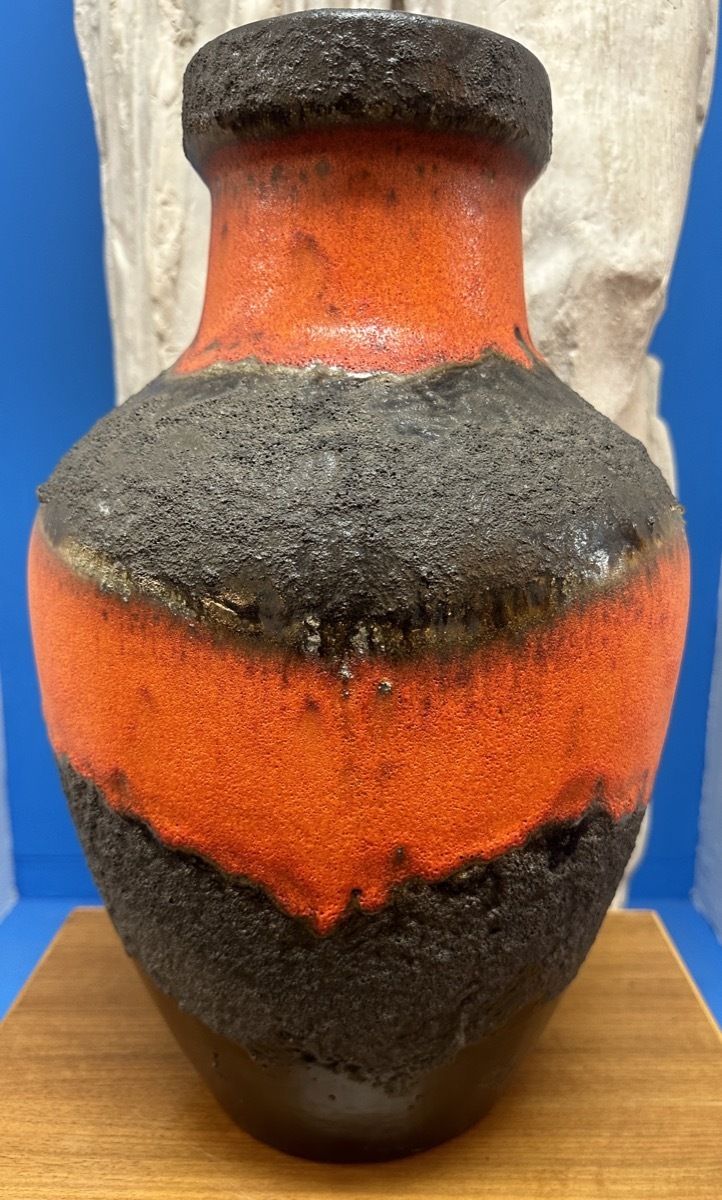photo vintage Large 1970s German Carstens Tönnieshof Fat Lava Jug Vase Model No: 7315 45