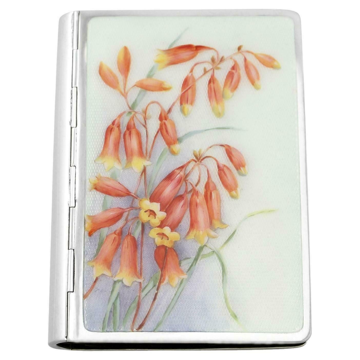 1940s German Silver And Enamel Card Case