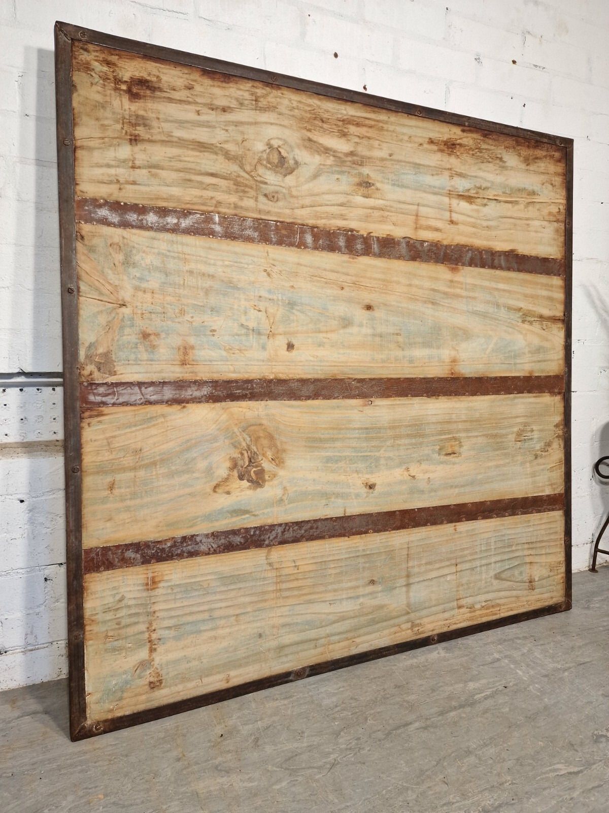 photo furniture Large Vintage Rustic Folding Wooden Wedding Events Bar Garden Trestle Table