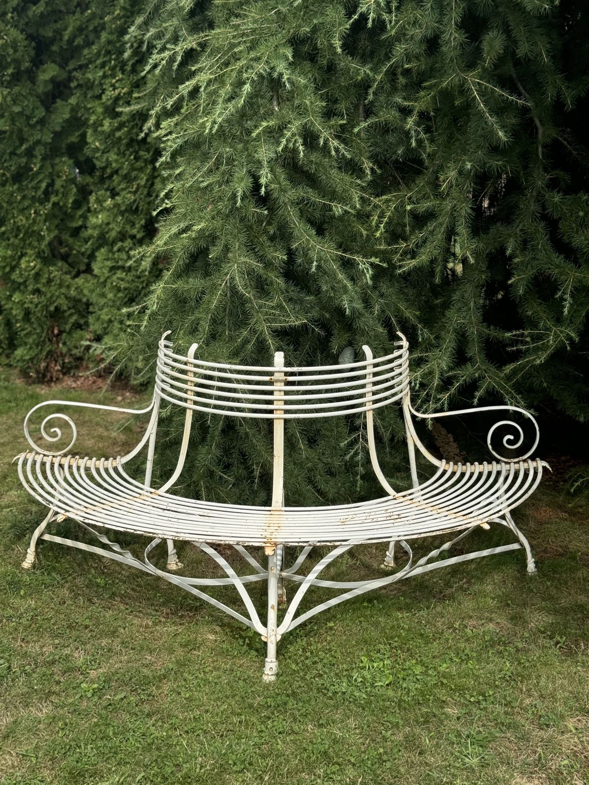 Antique French Arras Tree Bench