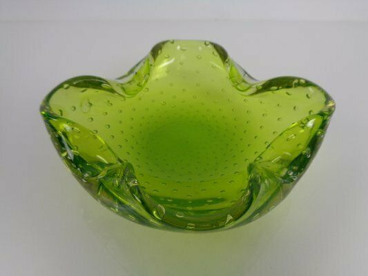 Green Sommerso Murano Glass Ashtray, Italy, 1960s photo furniture