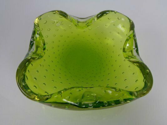Green Sommerso Murano Glass Ashtray, Italy, 1960s photo vinterior