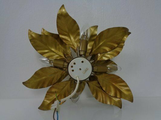 photo buy Golden Flower Shape Flushmounts By Hans Kögl, 1970s, Set Of 2