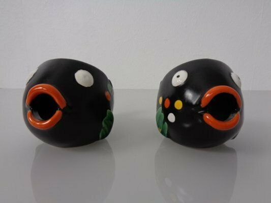 Home Decor Ceramic Fish Ashtrays From Zell Schmider, 1960s, Set Of 2 photo